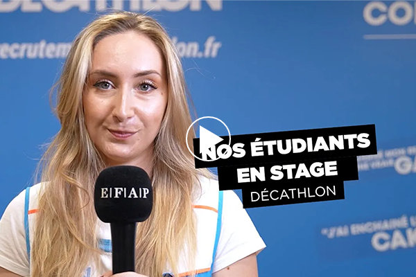 Sandra étudiant en 4e année, stage chez Decathlon