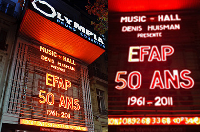 Actu EFAP - L' EFAP fête ses 50 ans à l'Olympia !