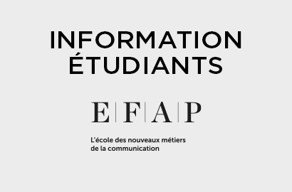 Actu EFAP - INFORMATION : Message à l'attention des Étudiants