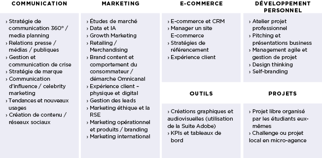 Programme Master Communication & Marketing en alternance - MBA EFAP