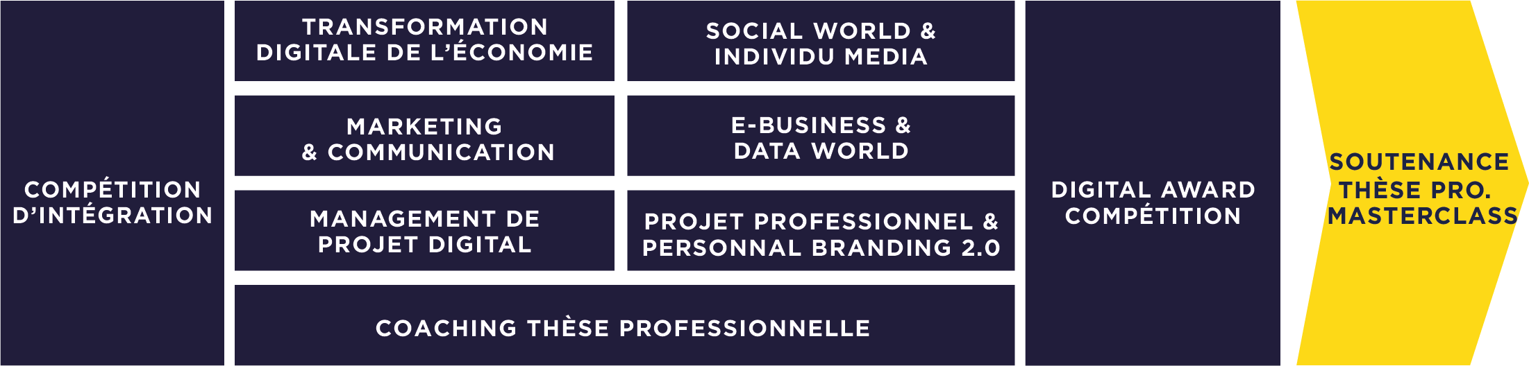 Programme du MBA Spécialisé Digital Marketing & Business