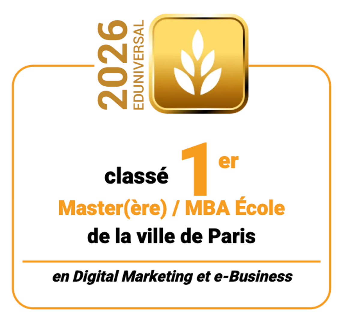 MBA Digital Marketing & Business EFAP - Classé 1er Master / MBA Ecole de la Ville de Paris