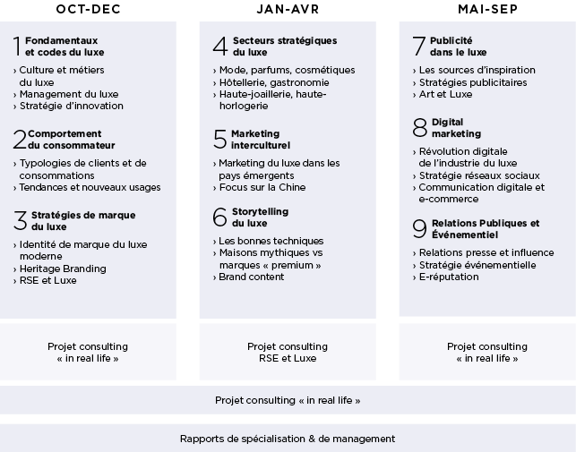 Programme Master Luxe Alternance - MBA EFAP