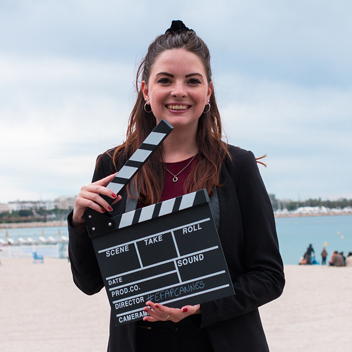 Festival de Cannes avec l'école de communication EFAP - Julie