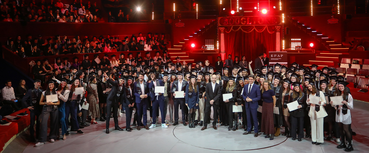 Remise de diplôme de l'école de communication EFAP Paris Promo 2022