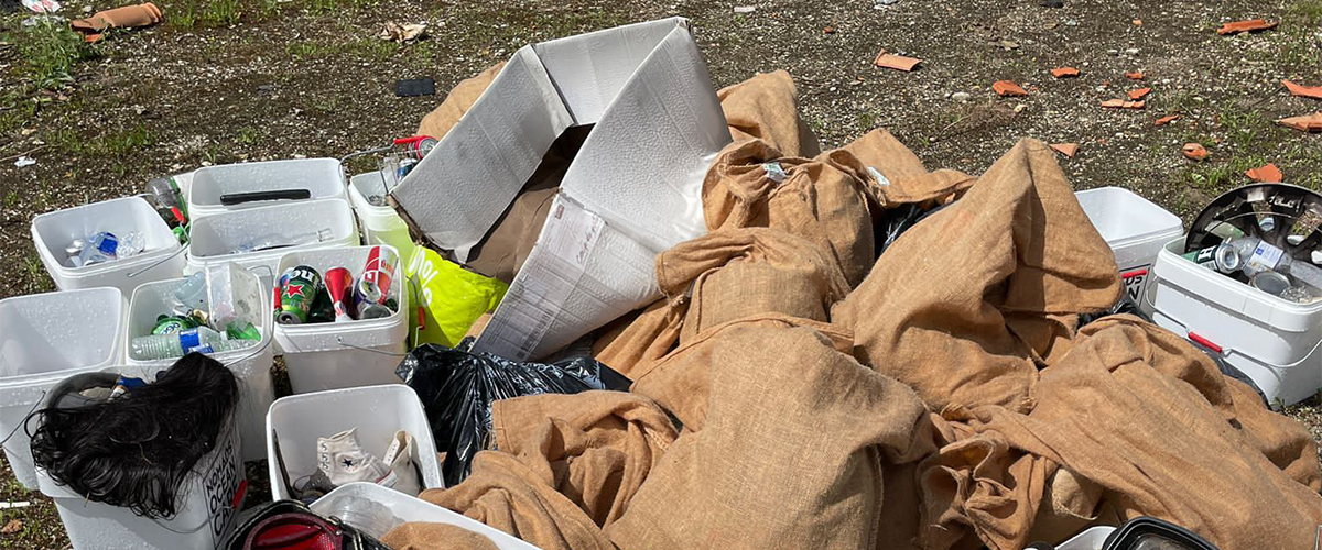 Déchets ramassés lors du séminaire de sensibilisation au changement climatique