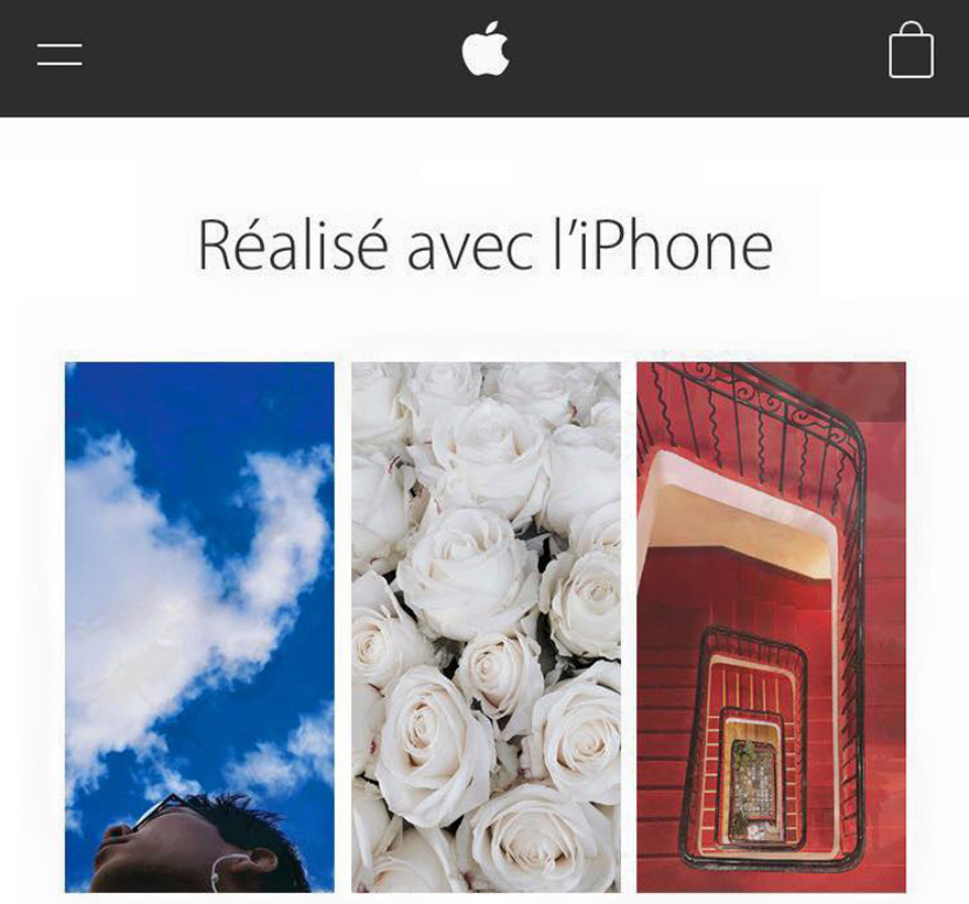 Campagne publicitaire Apple avec photo Instagram au centre de Dorian, étudiant en 3e année à l'EFAP